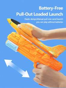 Children's Catapult Foam Airplane With Three Flight Modes: Parallel, Roll, And Spin. Features A Long, Lightweight, And Inertial Gliding Motion. Ideal For Indoor And Outdoor Use, Parks, Parent-Child Interaction, And As A Gift, Game, Or Toy For Boys And Girls. - Multicolor - View 9