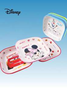 Disney 1个750毫升卡通方形密胺餐盘，适用于盛放冷热食物，耐热餐具，可爱创意家用餐盘，可用作菜盘/水果盘/饭盘等，米奇米妮造型方形餐盘 - 彩色 - 查看 5