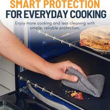 2/5pcs Large Thick Oven Liners, 17"X25", Black Kitchen Accessories To Keep Oven Clean - Black - View 3