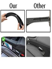 2 miếng silicon lấp khe hở ghế xe hơi, dụng cụ sắp xếp đồ đạc cho BYD Atto 3 Yuan Plus, Atto 2 Yuan Up, Sealion 7, Sealion 6, Dolphin Surf Seal, miếng đệm lót bên hông, chống rò rỉ, chống bụi, miếng lót hình nêm tiện dụng cho ô tô. - Nhiều màu - Xem 4