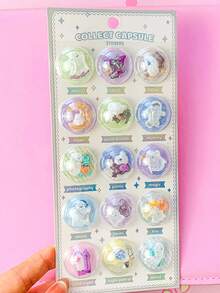 Bộ sưu tập sticker 3D hình viên nang, sticker 3D bằng nhựa dẻo chủ đề không gian và món tráng miệng dễ thương, thích hợp để dán vào nhật ký, album ảnh, ốp điện thoại, đồ thủ công DIY, quà tặng văn phòng phẩm dễ thương cho bé gái, trẻ em, thanh thiếu niên. Trang trí phòng nhà, trang trí tiệc, quà sinh nhật, quà tặng các ngày lễ, đồ dùng thời trang. Tự làm. Thích hợp để tặng bạn bè hoặc người yêu. Lễ tốt nghiệp - Lễ khai giảng. Quà tặng tựu trường - Quà tốt nghiệp. Quà tặng ngày Valentine. Sticker trang trí, đồ dùng cần thiết cho năm học mới. - Nhiều màu - Xem 7