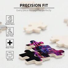(500pcs/1000pcs/1200pcs/2000pcs) Custom Photo Puzzle With Vibrant Neon Dog Design - Personalize Your Own Art, Ideal Gift For Easter, Thanksgiving, Christmas & Valentine's Day, Perfect For Family Reunions, Personalized Photo Gifts - A - View 6
