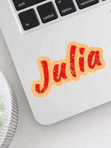 Custom Your Text Here Clear Vinyl Stickers, Custom Clear Vinyl Stickers, Custom Clear Sticker, Clear Vinyl Custom Logo, Custom Sticker Laser Sticker.Personalized Retro Name Sticker: Holographic Water Resistant Decal.Personalized Bubble Letter Name Sticker - Custom Water Bottle, Laptop, School Decal. - Multicolor - View 10