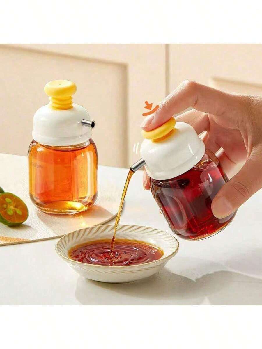 1pc Cute Squeeze Bottle, Multifunctional Sauce/Seasoning Dispenser, Kitchen Supplies - Multicolor - View 1