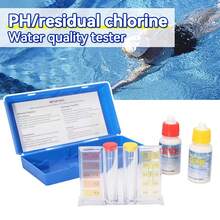 PH & Chlorine Water Test Kit, Water Quality Testing Tool For Swimming Pool, Hydroponics, Aquarium - A - View 1