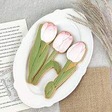 Creative Tulip Flower Mother's Day Cookie Cutter Mold Blossom Biscuit Stamp Icing Cookie Fondant Cake Pastry Dessert Baking Tool Back To School - View 11