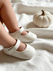 Infant/Toddler Girls' Mary Jane Shoes, PU Leather Soft Bottom Anti-Slip Princess Dress Shoes With Bow, Wedding Party Anti-Slip Princess Wedding Dress Shoes - White - View 10