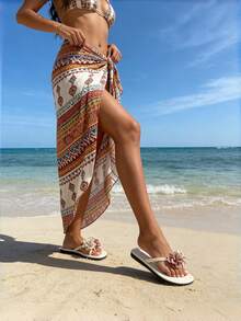 White Sandals, Women's Beach Sandals, Women's Flip Flops, New Summer Women's Double Flower Flat Sandals, Women's 3D Double Flower Sandals, Women's Slippers, Women's Flat Sandals, Slides, Elegant Women's Sandals, Minimalist Fashion Women's Flat Slippers, Women's White Sandals, Holiday Shoes, Summer Sandals, Sandals, Flip Flops, Lightweight Soft-Sole, Outdoor Holiday, Women's Flat Thong Sandals, White Thong Sandals - White - View 6