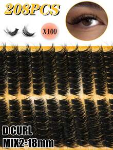 13pcs Fluffy Lash Clusters, Thick Lash Clusters, DIY Lash Clusters, Individual Lashes, Extra Thick & Long Lash Clusters, Curled Individual Lashes, Thin & Long Lashes, Extra Long Cartoon Lashes, Suitable For Beginners At Home, Extra Thick False Lashes, Applicable For Various Occasions Like Weddings And Galas, Free DIY - View 4