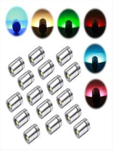 12 đèn LED nhỏ gọn, bền bỉ, đế dùng pin, ánh sáng trắng ấm, thích hợp chiếu sáng nhà búp bê, tủ trưng bày trang sức, trang trí bóng bay, trang trí tiệc, trang trí ngày lễ, trang trí sinh nhật. - ánh sáng đa sắc - Xem 8