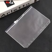 A Set Of 12 A6A5A7 Loose Leaf Notebook Zipper Bags, Receipts, Hand Books, PVC Storage Bags, Transparent 6-Hole Zipper Bags - A - View 4