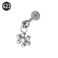 1PC G23 Titanium Marquise Zirconia Dangle Labret Lip Ring Heart/Flower Internal Thread Dangle Ear Cartilage Tragus Helix Daith Body Jewelry 16G - Như thể hiện trong hình ảnh - Xem 12