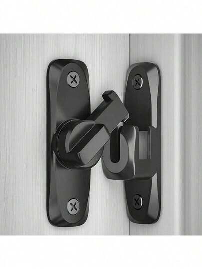 1 pieza Hebilla universal para puerta sin taladro, engrosada, Cerrojo de puerta retro simple de aleación de zinc antirrobo para baño, Cerrojo antirrobo de acero inoxidable