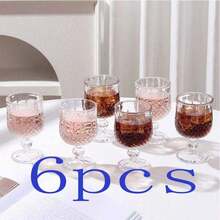 1pc High-Quality Stemmed Glass Cup, Minimalist Striped Design, Large Capacity, Heat & Cold Resistant, Suitable For Kitchen, Restaurant, Coffee, Juice And Various Beverages - Clear - View 12