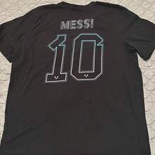 Adult Inters Miamis CF Lionels Messis S#10 Black T-Shirt Mens Size Extra Large - Black - View 1