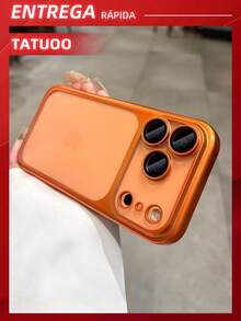 1 Piece Luxury Matte Galvanized Phone Case, Fingerprint-Resistant Translucent PC Material, Compatible With IPhone 17 Pro Max/17 Pro/17 - Orange - View 10