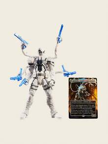 Hasbro 漫威传奇系列《万智牌》X蜘蛛侠玛丽·简·沃森钢铁蜘蛛战衣6英寸可动人偶，配有4个可动腿和独家闪卡 - 彩色 - 查看 1