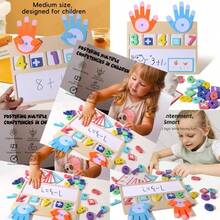 Montessori Math Board Toy - Double-Sided Finger Counting Number Tracing Board Number Blocks Wooden Math Manipulatives For Ages 3-6 Preschool Classroom Homeschool Educational Games - As Pic - View 1