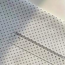 0.5米/1米/2米/3米/5米黑白芝麻圆点布料，1毫米迷你波点印花布，春夏衬衫、连衣裙、发圈、挂饰、桌布、DIY服装缝纫面料，按米出售，多种尺寸可选 - 白底小黑點棉織物 - 查看 10