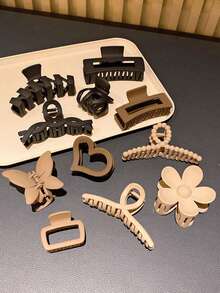 11pcs Fashionable & Elegant Hair Clips[US-Based Shipping], Practical & Decorative Gift For Girls, Suitable For Commuting, Casual Occasions, Adding Minimalist Chic To Hairstyles,Elegant Decor Cute European & American Style Hair Clips, School Supplies, Cute Flower Shape Hair Claws For Daily Wea,Multi-Color Square Hair Claw Clips, Fashionable Gift For Cute Girls, Suitable For Casual Daily Wear, All Season,Bangs Clips, Hair Accessories, Multi-Function Mini Hair Clips, Fashion Hair Clips Suitable For Girls, Simple Bangs Clips And Retro Hair Clips, Hair Claws, Hair Pins, Hair Clips,Hair Accessories, Suitable For Girls Holiday Costumes - Nhiều màu - Xem 2