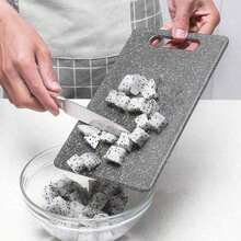 1/3件套大理石砧板套装，家用水果砧板，儿童食品砧板，生熟食物分离板，厨房备餐板 - 黑色 - 查看 5