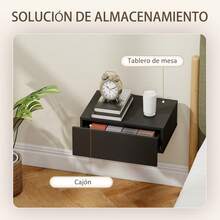 HOMCOM Nightstands - Siyah - Görünüm 6