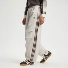 Adidas Originals Women's CURVED PANT W Elastic Waist Casual Versatile Woven Sports Pants KS3325 - Beige - View 1