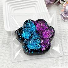 1pc Squishy Cat Paw Toy-Blue-Purple Gradient-Squishy Sensory FidgetToy,Suitable For Squishy Paw With Realistic Paws For Office Desk Fun,Ideal For Easter Egg Basket Fillers And Halloween/Christmas Party Bag Decorations,Packaging Bags Are Random - Multicolor - View 7