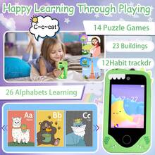 2.8" HD Display Kids Learning Toy Phone, Dual Camera For Selfie & Video, Includes 32GB Memory Card, ABC Learning Desk, Flashlight Alarm Clock, Early Education Toy, Long-Lasting Battery, Cartoon Shockproof Case, Best Gift For Children - Multicolor - View 9