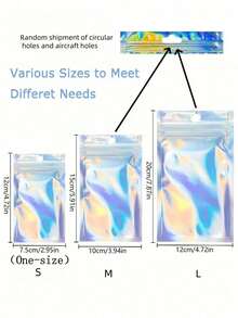 Bộ 30/10/1 túi OPP tự dán, túi zip hologram, bao bì tái sử dụng, túi đựng trang sức bán lẻ, túi quà tặng, quà Giáng sinh - Nhiều màu - Xem 8