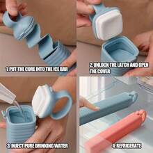 1pc Retractable Ice Cube Tray, Creative Ice Cube Mold, Household Ice Maker, Ice Pop Mold, Silicone Ice Cube Tray, Portable Homemade Quick Freeze Ice Box, Kitchen Ice Cube Mold - Multicolor - View 4