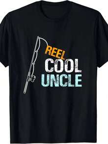 Camiseta con Estampado de Tío Genial, Un Regalo de Nieta o Sobrino para un Tío - Negro - Ver 2