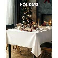 2pcs Rectangular Tablecloth: Stain-Resistant, Wrinkle-Free Tablecloth, Rectangular, Washable Polyester Tablecloth, Suitable For Wedding, Party, Banquet, Catering - Multicolor - View 4