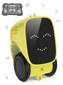 1pc Smart Programmable Remote Control Robot Toy With Music Playback, Expression & Narration Performances, Supports Coding, Automatic Demo, Rechargeable, Voice & Touch Sensors For Interactive Smart Companion & Teacher, Suitable As Birthday/Christmas/Halloween/Easter Gift For 3-12 Years Old Boys & Girls - Multicolor - View 16
