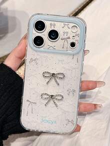 Y2K 3D Bling Bowknot Full Screen Bow Pattern Camera Protection Phone Case Compatible With IPhone 17 Pro Max 17 Pro 16 Pro Max 15 Pro 17 16 New Back Gift - Bow - View 2