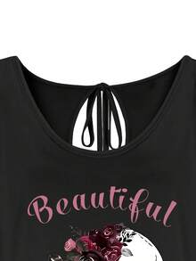 Plus Size - Plus Size - Modern Style Women's Oversized Top, Unique Design Featuring Large Sizes And Off-Shoulder Details.Elegant Strapless T-Shirt, Perfect For A Casual Vintage Look.It's An Excellent Gift Idea For Friends - màu đen - Xem 5