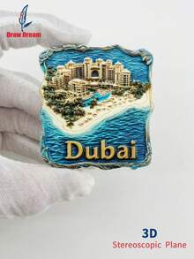 1pc Dubai Theme 3D Embossed Fridge Magnet, Creative Home Decor Gift, Magnetic Sticker Decor, Travel Souvenir Gift, Unique Travel Collection Gift, Creative Magnetic Sticker, Exquisite Travel Souvenir, Travel Souvenir Decor Sticker, Suitable For Home, Office Decor, Personalized Travel Souvenir Fridge Magnet Sticker, Home Decor, Kitchen, Room, Office, Cabinet Craft Gift, Holiday Souvenir Gift, Exquisite Small Gift - Exclusive Refrigerator Magnets - View 10