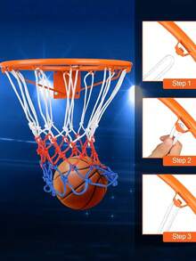 Bộ 2/4 lưới bóng rổ thay thế chịu lực cao - Chống chịu mọi thời tiết, phù hợp với vành rổ tiêu chuẩn trong nhà hoặc ngoài trời - 12 vòng (Không bao gồm vành rổ) (Đỏ Trắng Xanh) (Đỏ Trắng) Dây polyester dệt dày, chịu lực cao, chống phai màu hai màu - Nhiều màu - Xem 6