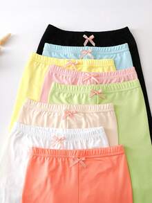 8 chiếc quần legging mỏng màu trơn có viền bèo cho bé gái, mềm mại, thoải mái, kiểu dáng tối giản, dễ phối đồ mặc hàng ngày, thích hợp cho mùa xuân và mùa thu. - Nhiều màu - Xem 3