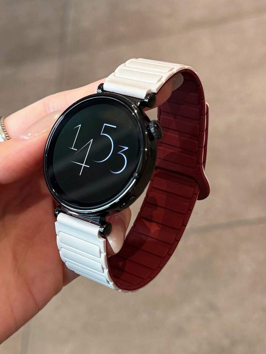 18mm/20mm/22mm 超薄硅胶磁吸表带 - 兼容华为 Galaxy Watch 7/6/5/4 40mm/44mm、Galaxy Watch 5 Pro、Galaxy Active 2、Watch 6/4、GT4/GT3/GT2 Pro - 舒适的中性设计 - 彩色 - 查看 1