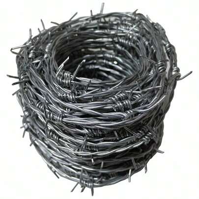 30M X 1.7MM Barbed Wire Galvanised Metal Carry Tub 30METRE/100FEET 4 Point Barbs