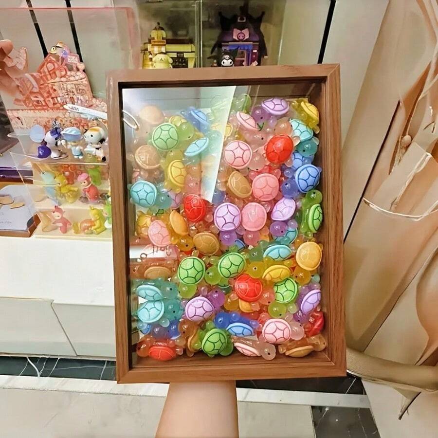 25 mô hình rùa biển 3D phát sáng trong bóng tối - Đồ trang trí bằng nhựa bán trong suốt nhiều màu sắc, thích hợp cho các hoạt động thủ công DIY, quà tặng tiệc tùng, phần thưởng trong lớp học, các sự kiện theo chủ đề bãi biển, phù hợp cho Halloween, Lễ Phục Sinh, Lễ Tạ Ơn, Giáng Sinh, tiệc sinh nhật. - Xem 1