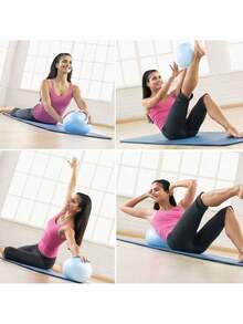 Bóng tập yoga mini dày 25cm, bóng tập Pilates bơm hơi, bóng tập luyện nhỏ mềm ổn định dùng tại nhà để cải thiện thăng bằng và sức mạnh cơ lõi, kèm bơm hơi để tập thể dục và rèn luyện sức khỏe. - Nhiều màu - Xem 5