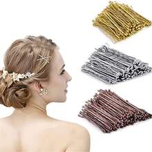 150pcs Versatile Minimalist Flat Hair Clips, Headpiece, Claw Clips, Accessories - Brown - View 3