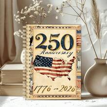 250th Anniversary Of The United States Notebook | A5 Striped Paper, Patriotic Gift, Suitable For Daily, School And Office Use, Fashionable Planner, Patriotic Interest - Notebook - View 1