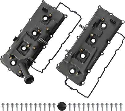 KUIPERAUTO Engine Valve Cover Set Left + Right 13264-7S000 13264ZE01A Compatible For Nissan Armada Pathfinder Titan Infiniti QX56 NV2500 NV3500 2004-2016