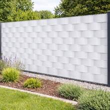 Bakaji PVC隱私屏風圍欄 19厘米 x 35米，陽台遮光布 450克/平方米，花園隱私條帶固定夾，防紫外線、防水、防撕裂 - 白色 - 查看 4