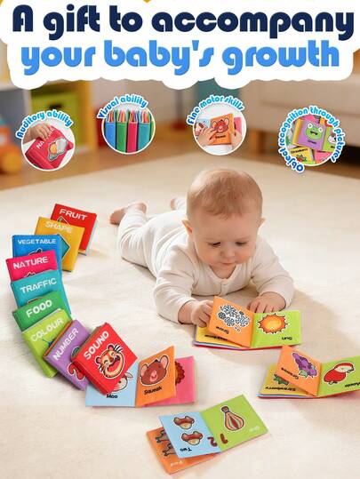 9pcs 0+ Newborn Baby Montessori Sensory Toys, Tear-Resistant Washable Fabric Themed Toys For Early Education, Suitable For Children's Day, Easter, Birthday Party