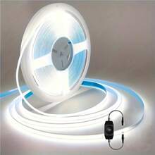 32.8ft 4800LEDs COB LED Strip Light Dimmable Super Bright, Christmas Lights, Halloween Lights, Led Light Strip, Led Lights For Bedroom, Light Strip, Room Decoration, Ambient Lighting, Room Lighting, Smart Home, Color Changing Lights, Led Lighting, Mood Lighting, Decorative Lights, Smart Light Bulb, Smart Lighting, Strip Lighting - 白光 - 查看 1