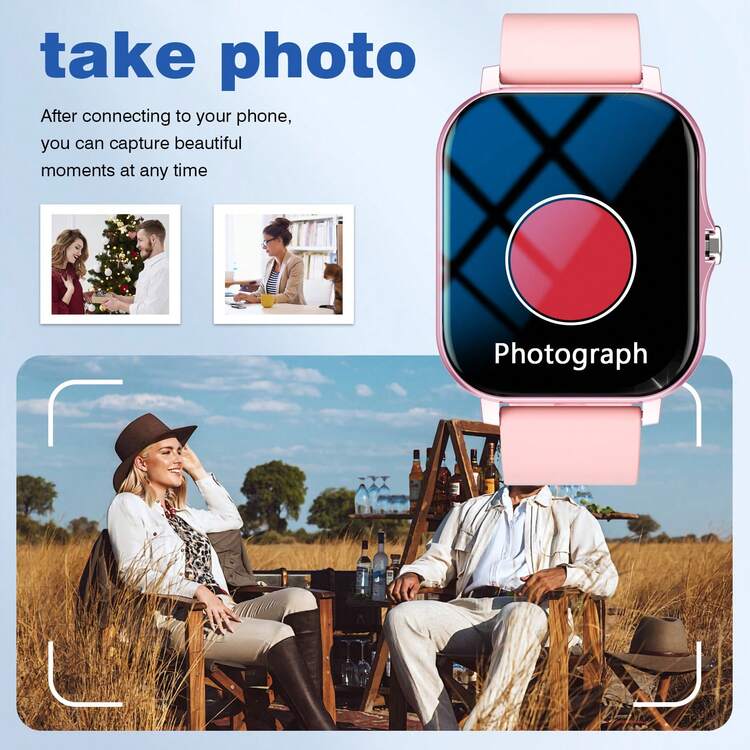 Smart Watch, Wireless Calling /Dial, Multi -Sport Mode, Calling Reminder And Rejection,Information Reminder,SMS Reminder,For IPhone/Andriod - Multicolor - View 9